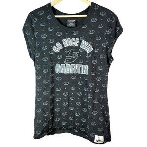 Chase Authentics Womens NASCAR Top Black XL Cap Sleeve Go Daddy Mark Martin #5